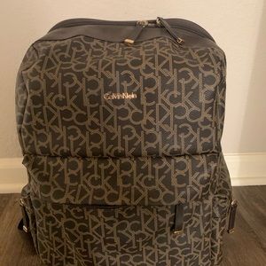 Calvin klein travel backpack faux leather